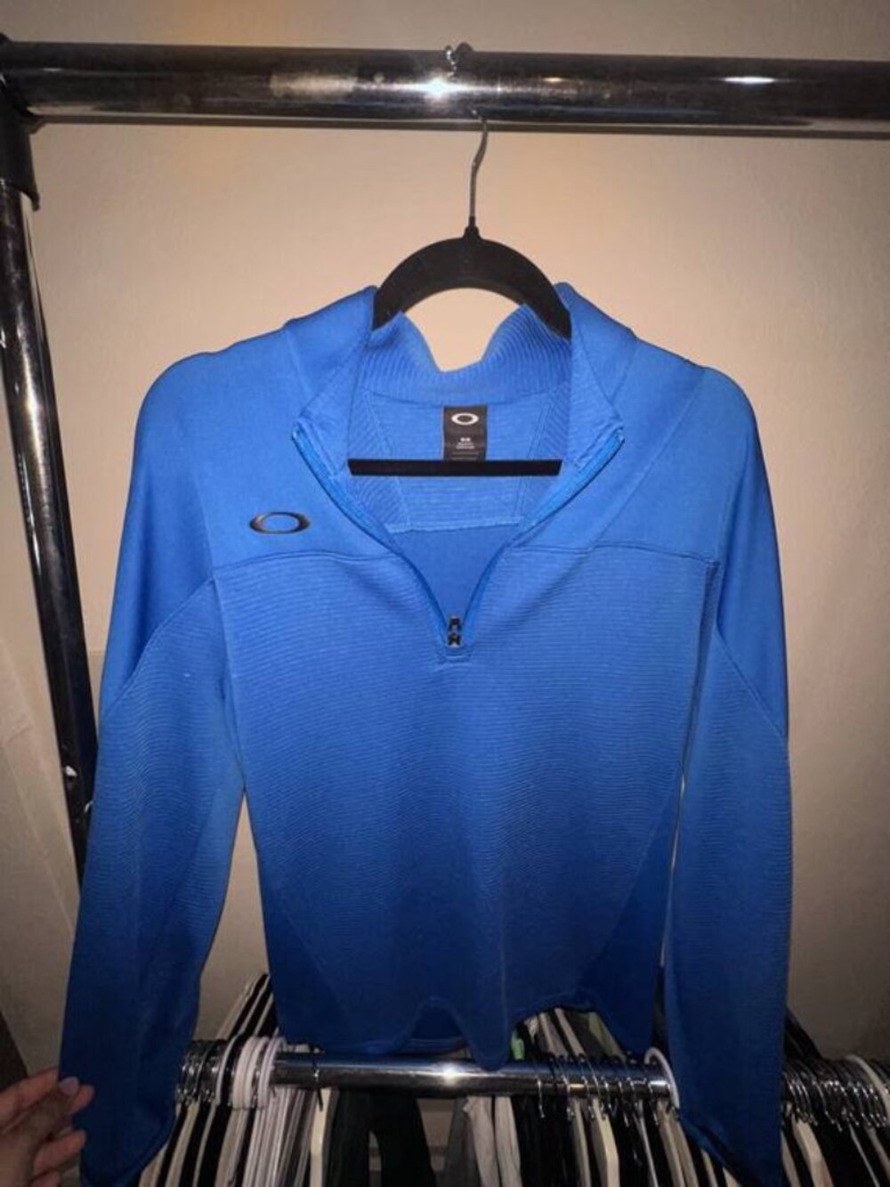 Oakley Blue Quarter-Zip Long Sleeve Pullover